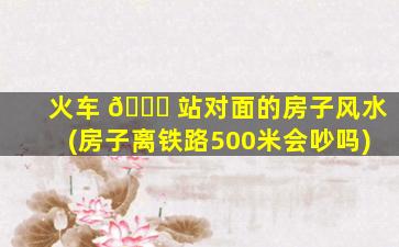 火车 🐕 站对面的房子风水(房子离铁路500米会吵吗)